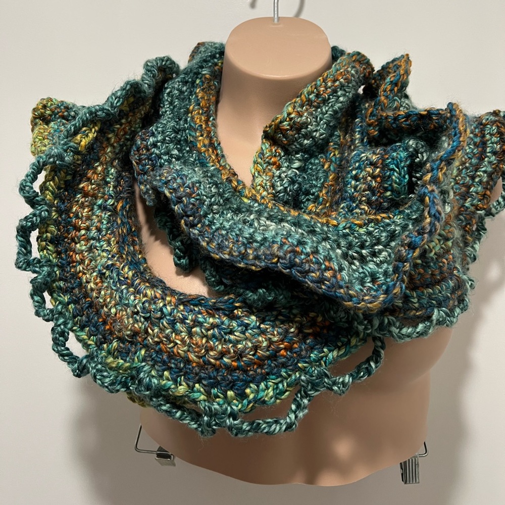 Handmade crochet scarf- I hope you love it. Took me 3 weeks to make beautiful 💕